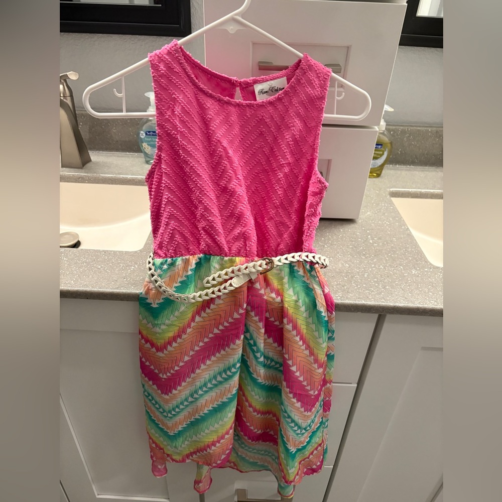 Rare Editions Pink Textured Dress